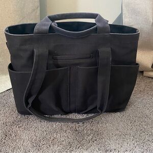 Dagne Dover Black Canvas Tote Small Vida